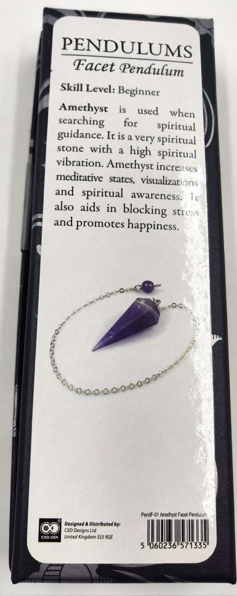 Facet Pendulum Amethyst - MarshallsHealthShop