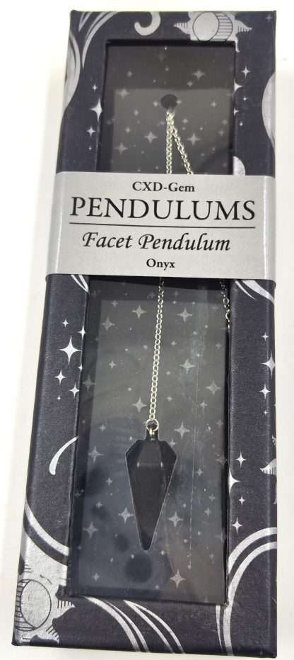 Facet Pendulum Black Onyx - MarshallsHealthShop