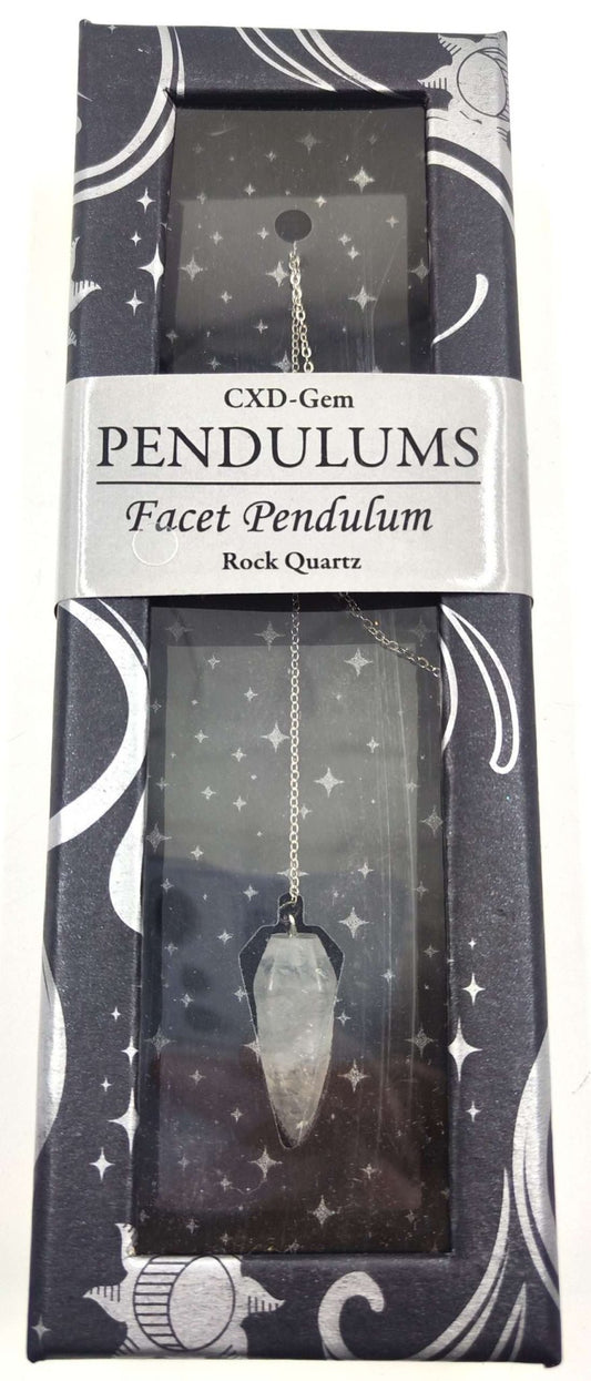 Facet Pendulum Clear Quartz - MarshallsHealthShop
