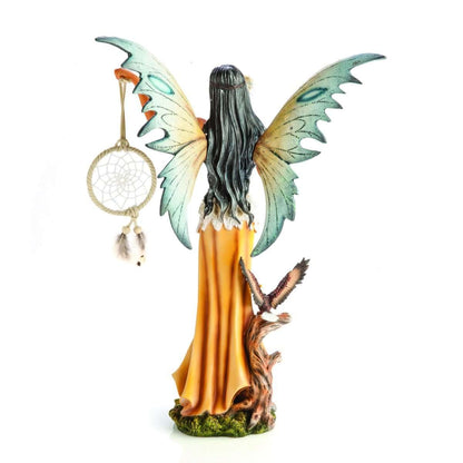 Fairy with Dreamcatcher/Eagle Companion Figurine - MarshallsHealthShop