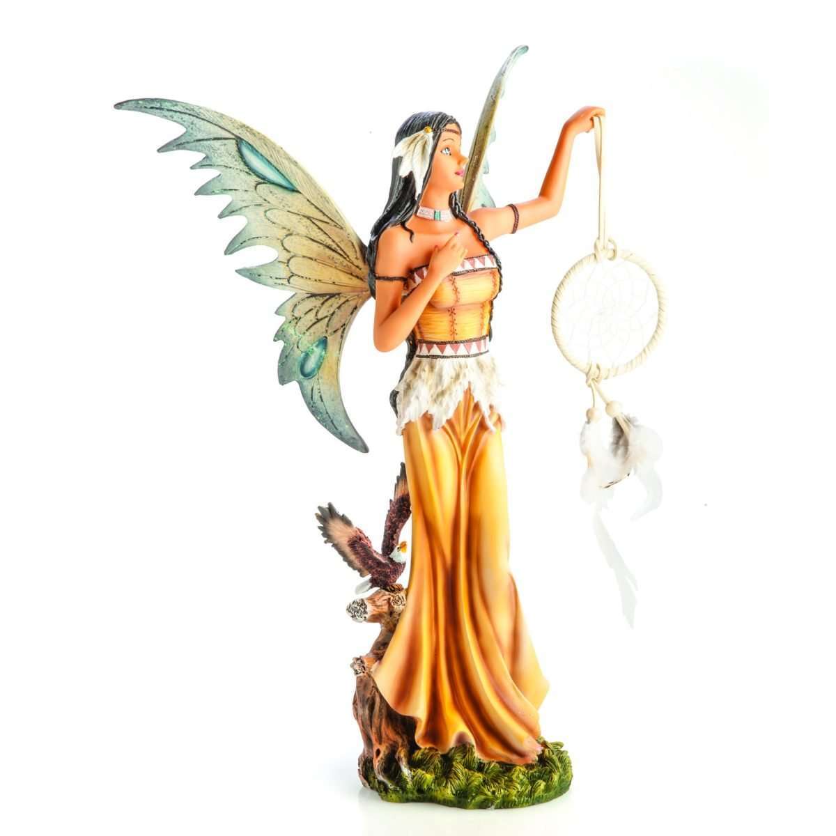 Fairy with Dreamcatcher/Eagle Companion Figurine - MarshallsHealthShop
