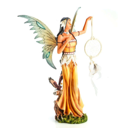 Fairy with Dreamcatcher/Eagle Companion Figurine - MarshallsHealthShop