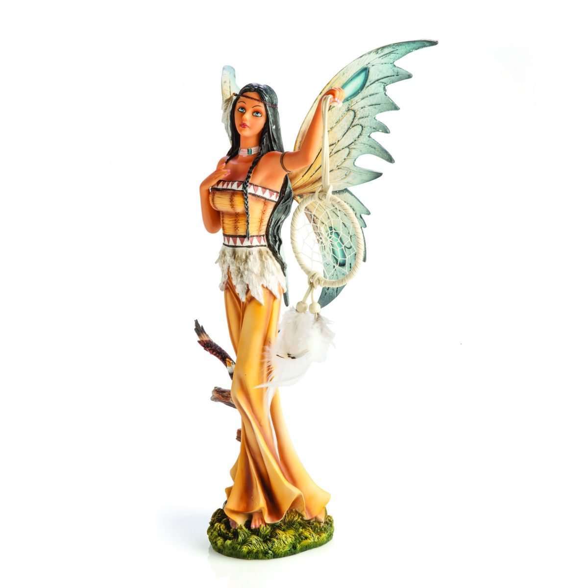 Fairy with Dreamcatcher/Eagle Companion Figurine - MarshallsHealthShop