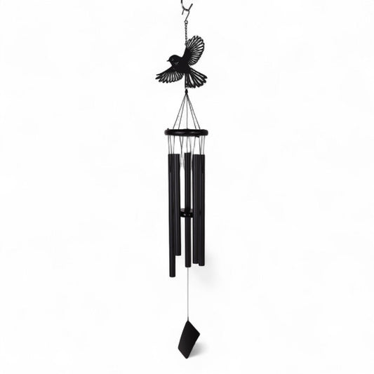Fantail Wind Chime 40" Black
A cheerful native bird known for its fanned tail and lively flight. In Maori culture, the Piwakawaka (Fantail) is a messenger and sometimes a guardian spirit. Its playful presence brings charm and life to our forests and gardens. Suitable for indoor and outdoor use.

1st Stop, Marshall's Health Shop, Gift Shop!
SKU: GKWC13