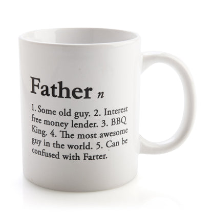Father Definition Coffee Mug

The perfect gift to show dad that he’s the perfect mix of awesome and embarrassing
Classy but a little bit cheeky, just like dad
High quality ceramic coffee mug

8(L) x 8(W) x 9.50 (H) cm

1st Stop, Marshall's Health Shop, Gift Shop!

SKU: RO-COM/FD