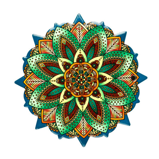 Ceramic Coaster Sacred Mandala Large (CMC4)