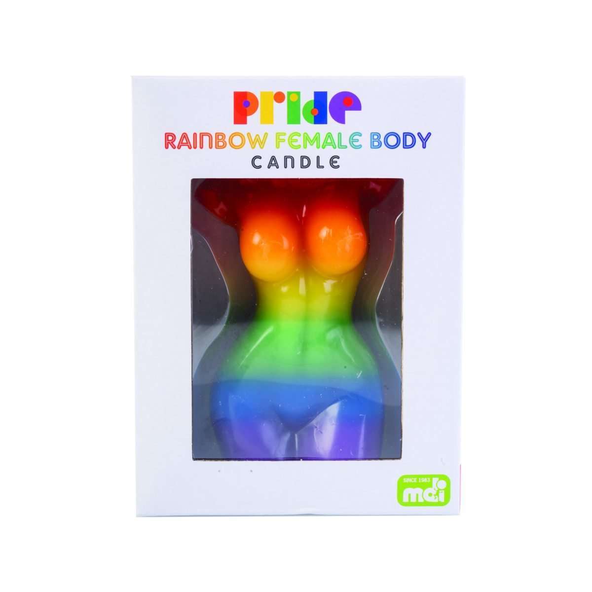 Female Body Candle Rainbow Pride - MarshallsHealthShop