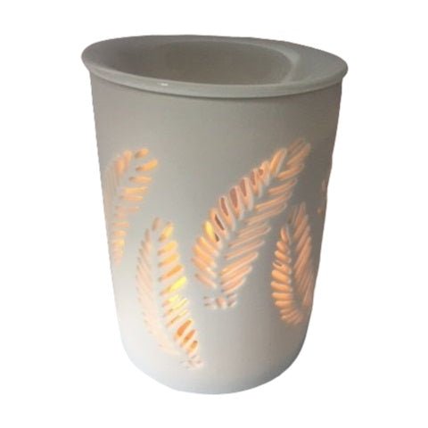 Fern Oil Burner White Matt - MarshallsHealthShop