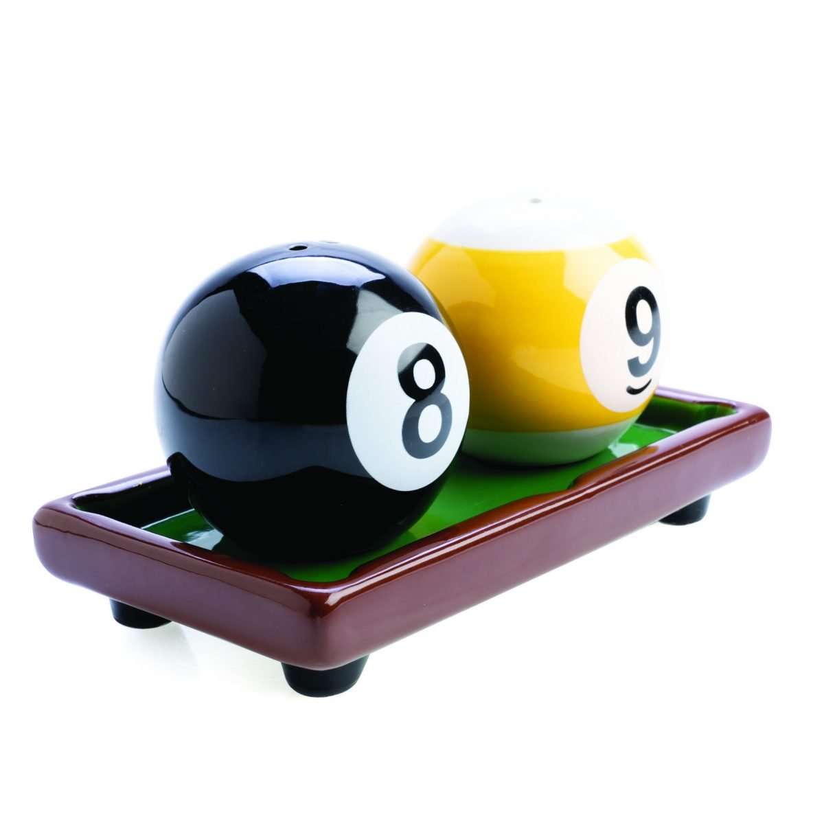 Flavour Mates 8 Ball Pool Salt & Pepper Set - 1st Stop Marshall's Health Shop, Gift Shop! - Heath and Natural Therapy New Brighton Christchurch - Naturopath