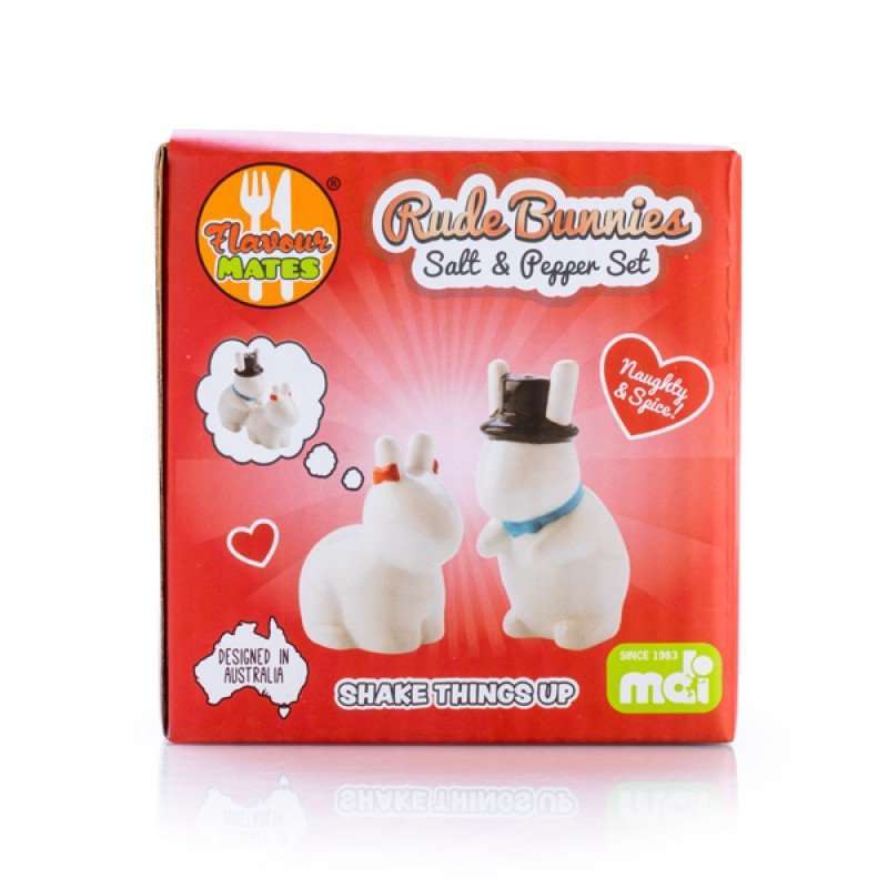 Flavour Mates Rude Bunnies Salt & Pepper Set - MarshallsHealthShop