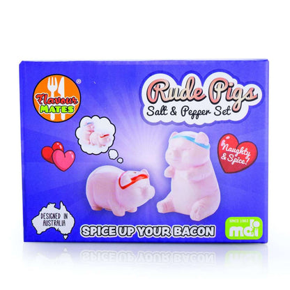 Flavour Mates Rude Pigs Salt & Pepper Set - 1st Stop Marshall's Health Shop, Gift Shop! - Heath and Natural Therapy New Brighton Christchurch - Naturopath