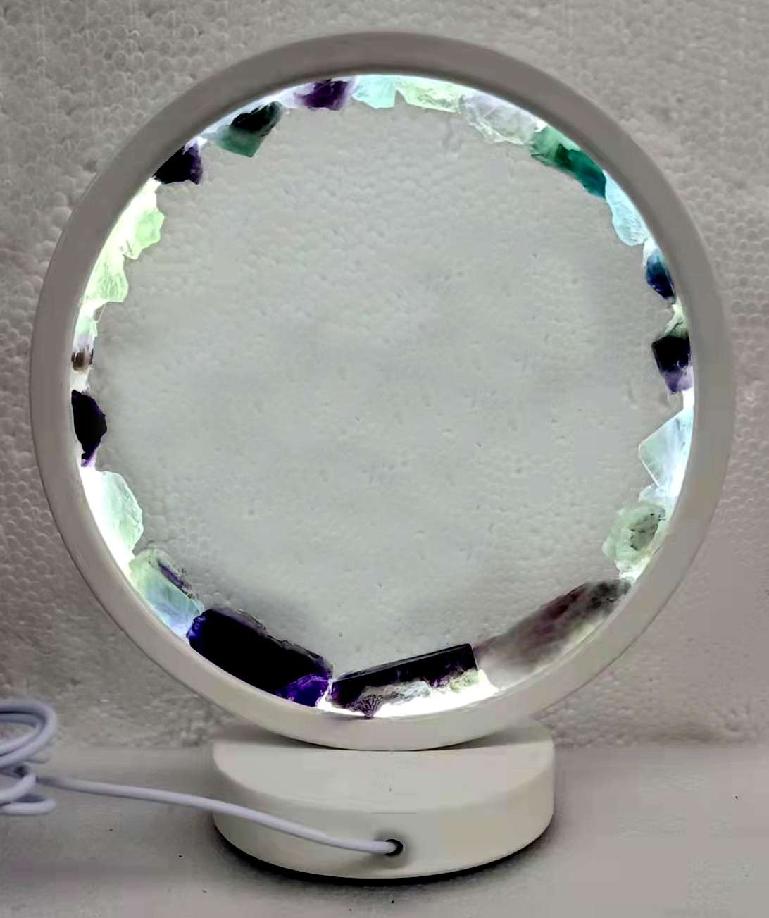 Fluorite Crystal LED USB Table Lamp - MarshallsHealthShop