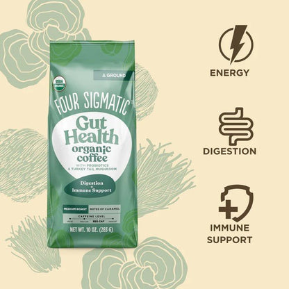 Four Sigmatic Organic Ground Coffee 340g - Gut Health - MarshallsHealthShop