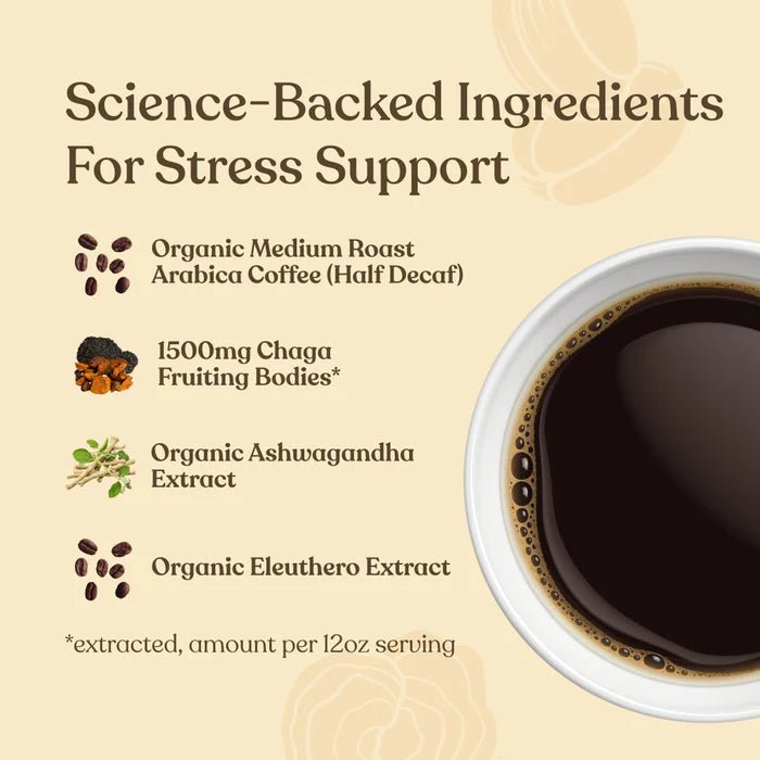 Four Sigmatic Organic Half Caf Ground Coffee 340g - Balance - MarshallsHealthShop