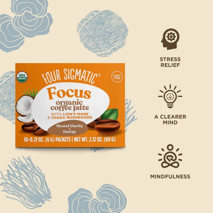 Four Sigmatic Organic Instant Coffee 10pk - Focus - MarshallsHealthShop