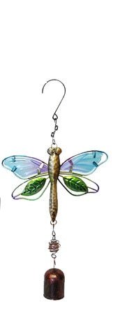 Garden Glass Dragonfly (Blue Green)# - 1st Stop Marshall's Health Shop, Gift Shop! - Heath and Natural Therapy New Brighton Christchurch - Naturopath#