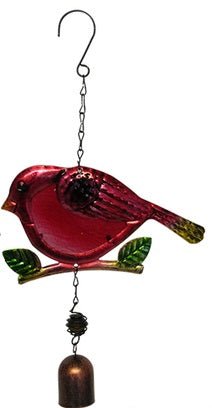 Garden Glass Fat Bird (Red)# - 1st Stop Marshall's Health Shop, Gift Shop! - Heath and Natural Therapy New Brighton Christchurch - Naturopath#