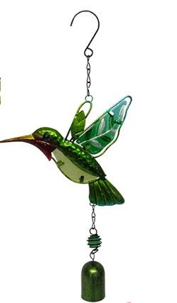 Garden Glass Hummingbird (Green)# - 1st Stop Marshall's Health Shop, Gift Shop! - Heath and Natural Therapy New Brighton Christchurch - Naturopath#