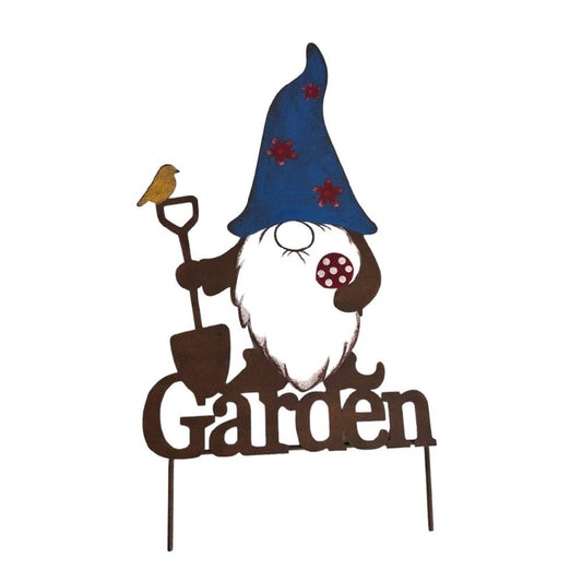 Garden Gnome Metal Sign - MarshallsHealthShop