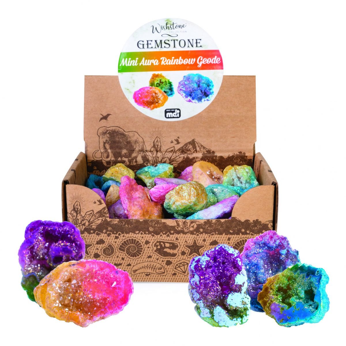 Gemstone Mini Rainbow Aura Geode - MarshallsHealthShop