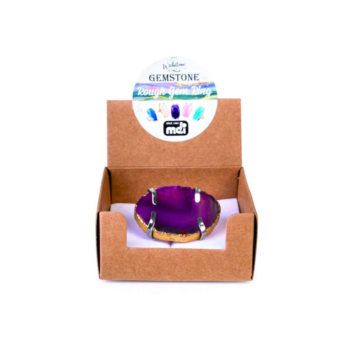 Gemstone Rainbow Agate Filigree Ring - MarshallsHealthShop