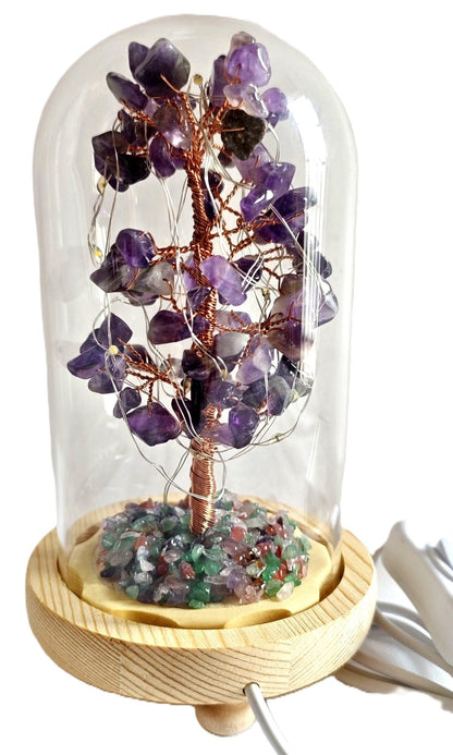 Gemstone Tree USB LED Light Amethyst - MarshallsHealthShop