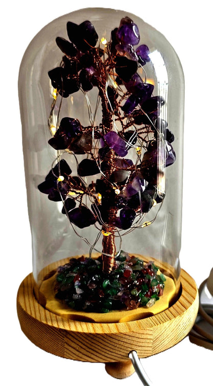 Gemstone Tree USB LED Light Amethyst - MarshallsHealthShop