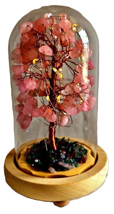 Gemstone Tree USB LED Light Rose Quartz - MarshallsHealthShop