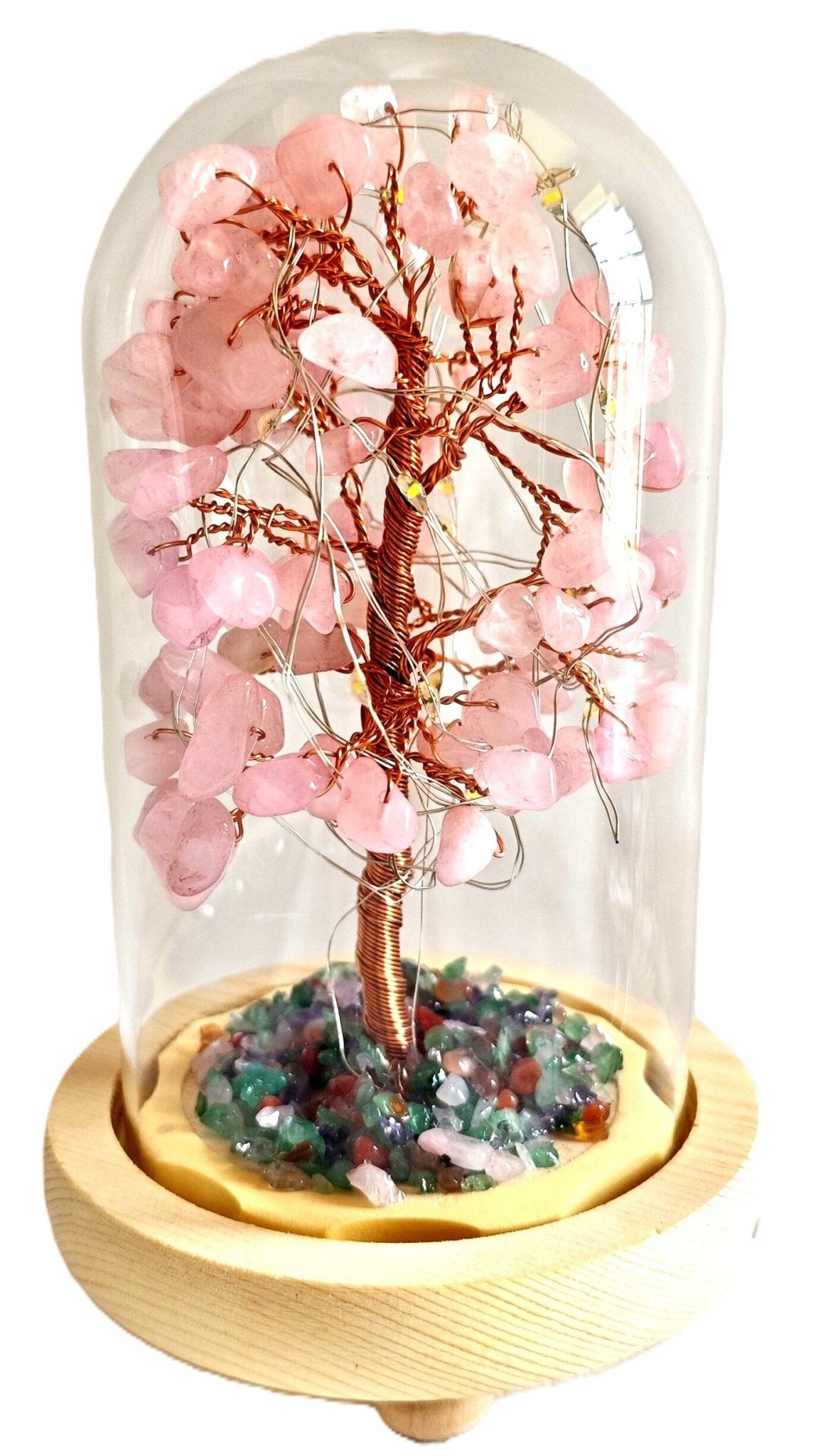 Gemstone Tree USB LED Light Rose Quartz - MarshallsHealthShop