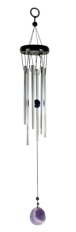 Gemstone Windchimes - Amethyst Oval - MarshallsHealthShop