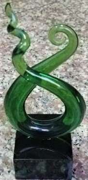 Glass Art Kiwaiana Koru Twist - MarshallsHealthShop
