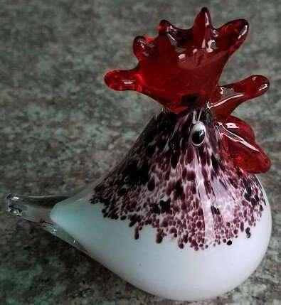Glass Ornament Rooster GA15 - 1st Stop Marshall's Health Shop, Gift Shop! - Heath and Natural Therapy New Brighton Christchurch - Naturopath
