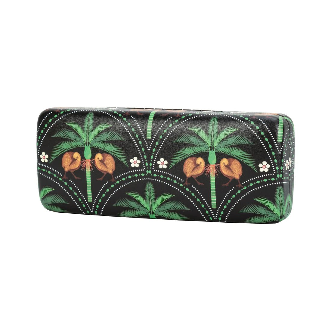 Glasses Case Kiwi Tropics with Nikau's Black - MarshallsHealthShop