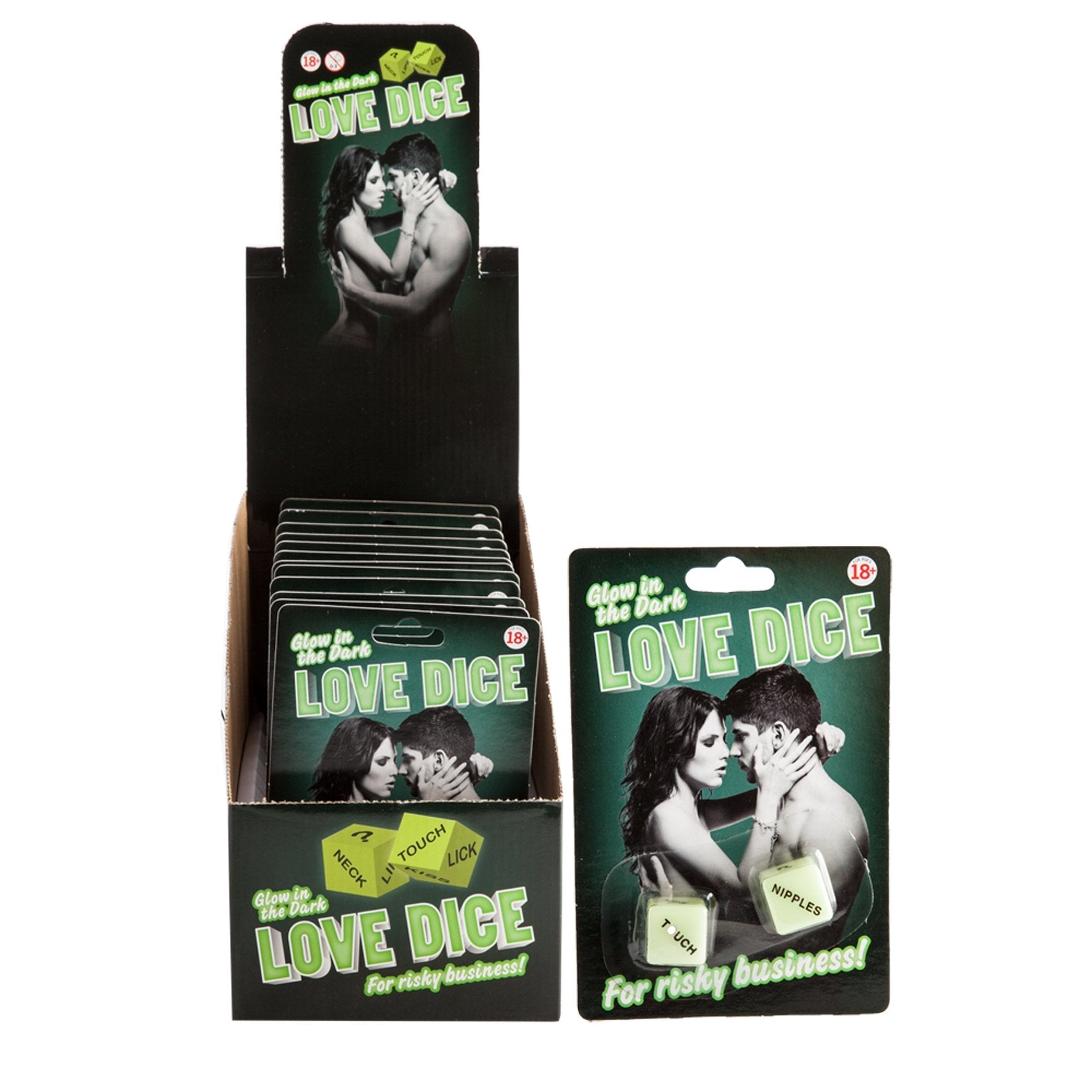Glow in Dark Love Dice - MarshallsHealthShop