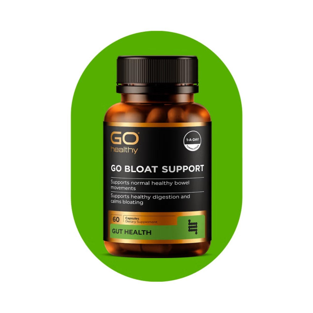 GO Bloat Support 60 Caps - 1st Stop Marshall's Health Shop, Gift Shop! - Heath and Natural Therapy New Brighton Christchurch - Naturopath