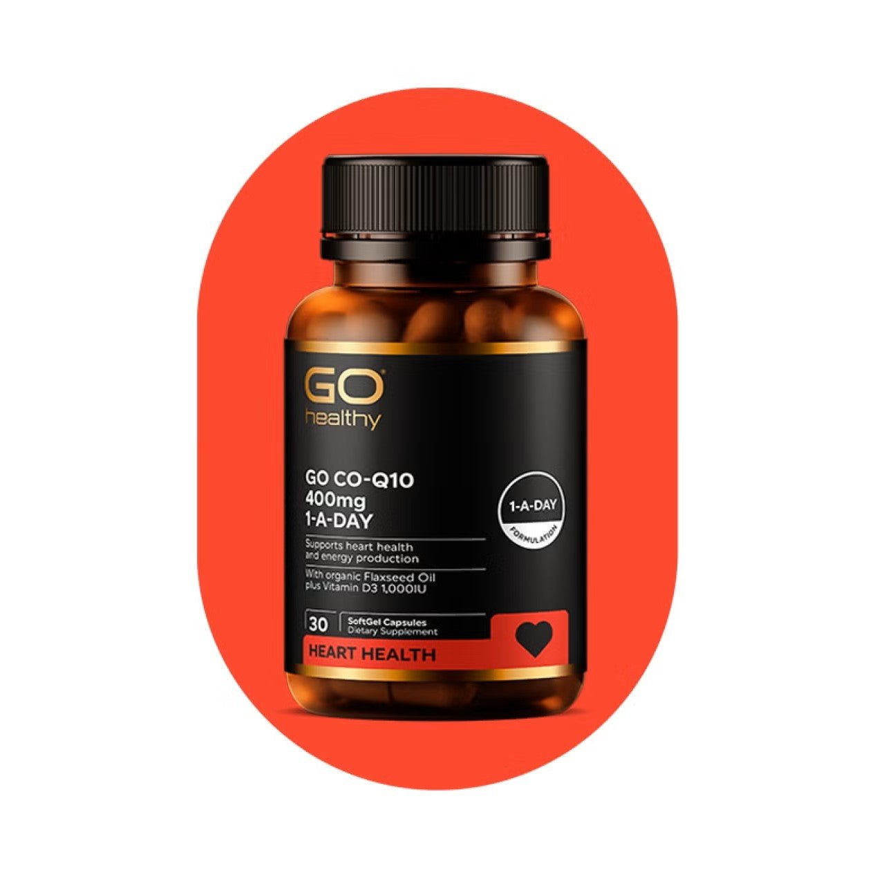 GO Co-Q10 400mg 1-A-Day SoftGels - 1st Stop Marshall's Health Shop, Gift Shop! - Heath and Natural Therapy New Brighton Christchurch - Naturopath