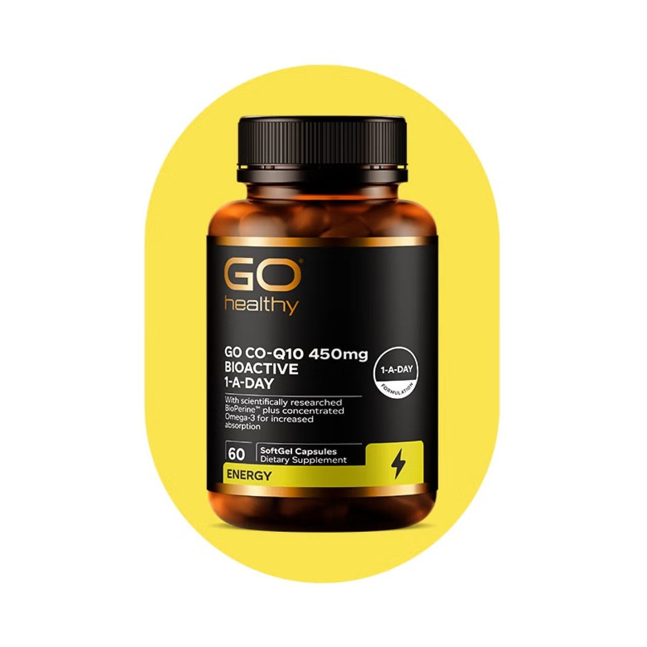GO Co-Q10 450mg BioActive 1-A-Day 30 SoftGels - 1st Stop Marshall's Health Shop, Gift Shop! - Heath and Natural Therapy New Brighton Christchurch - Naturopath