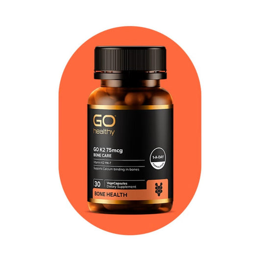 GO K2 75mcg Advanced Bone Care 30 VegeCaps - 1st Stop Marshall's Health Shop, Gift Shop! - Heath and Natural Therapy New Brighton Christchurch - Naturopath