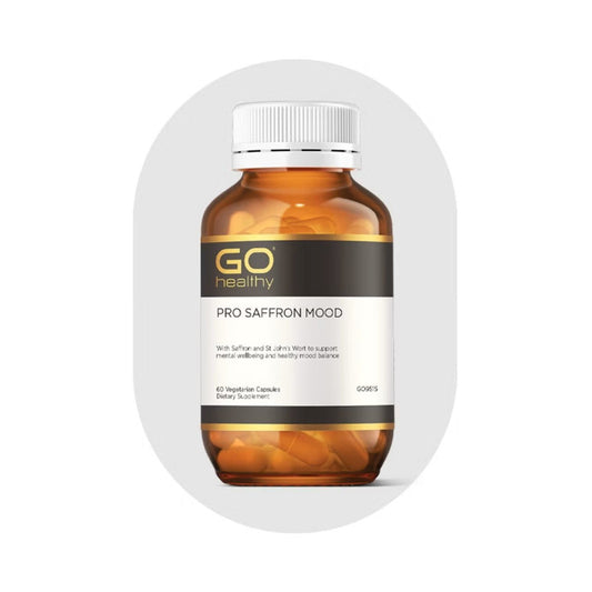 GO PRO Saffron Mood 60 VegeCaps - 1st Stop Marshall's Health Shop, Gift Shop! - Heath and Natural Therapy New Brighton Christchurch - Naturopath