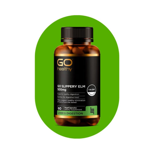 GO Slippery Elm 600mg 60 VegeCaps - 1st Stop Marshall's Health Shop, Gift Shop! - Heath and Natural Therapy New Brighton Christchurch - Naturopath
