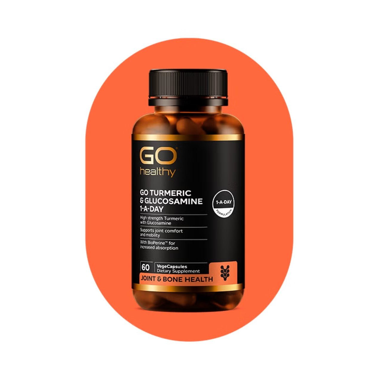 GO Turmeric & Glucosamine 1-A-DAY - 1st Stop Marshall's Health Shop, Gift Shop! - Heath and Natural Therapy New Brighton Christchurch - Naturopath