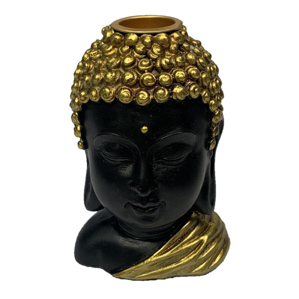 Gold Buddha Head Backflow Incense Burner - MarshallsHealthShop