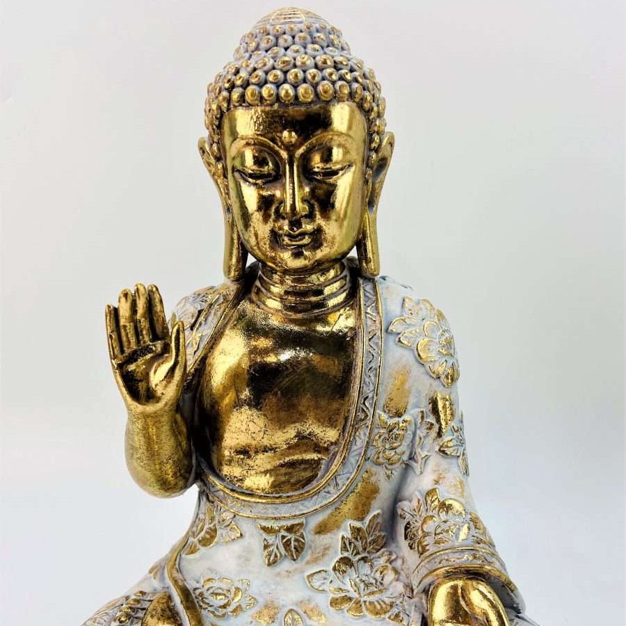 Gold Meditating Buddha Statue (FA100) - MarshallsHealthShop