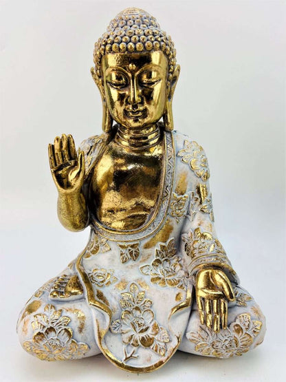 Gold Meditating Buddha Statue (FA100) - MarshallsHealthShop