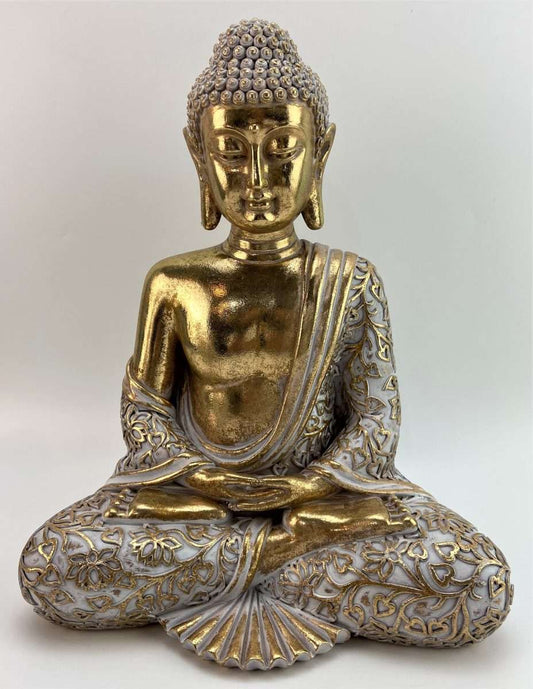 Gold Meditating Buddha Statue (FA96) - MarshallsHealthShop