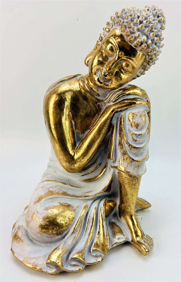 Gold Resting Buddha Statue (FA98) - MarshallsHealthShop