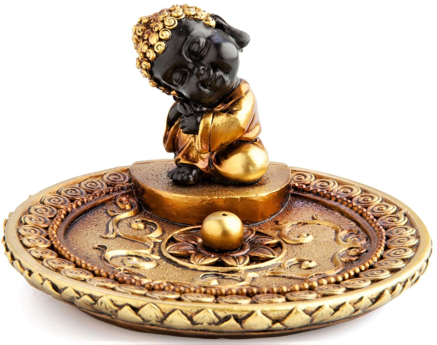 Gold Sleeping Baby Buddha Incense Burner - MarshallsHealthShop