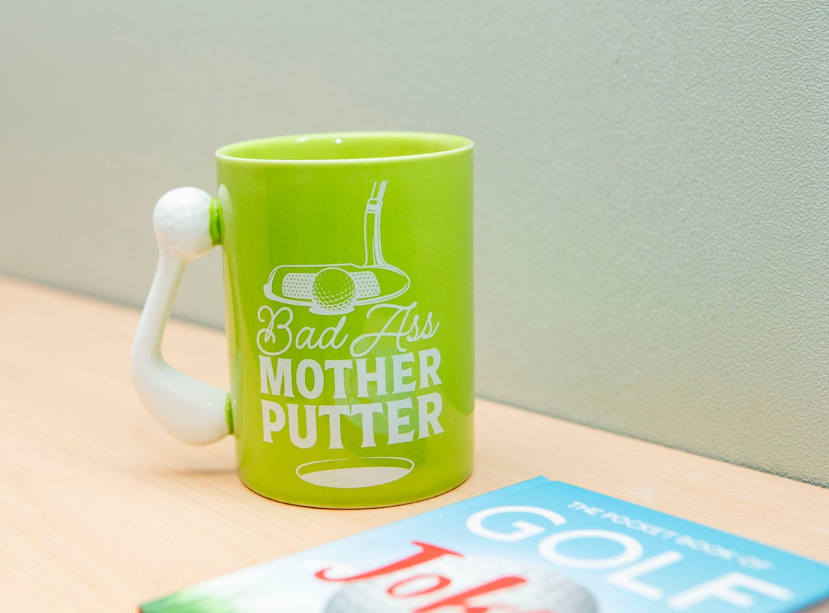 Golf Mug Badass Mother Putter 18 oz. - 1st Stop Marshall's Health Shop, Gift Shop! - Heath and Natural Therapy New Brighton Christchurch - Naturopath