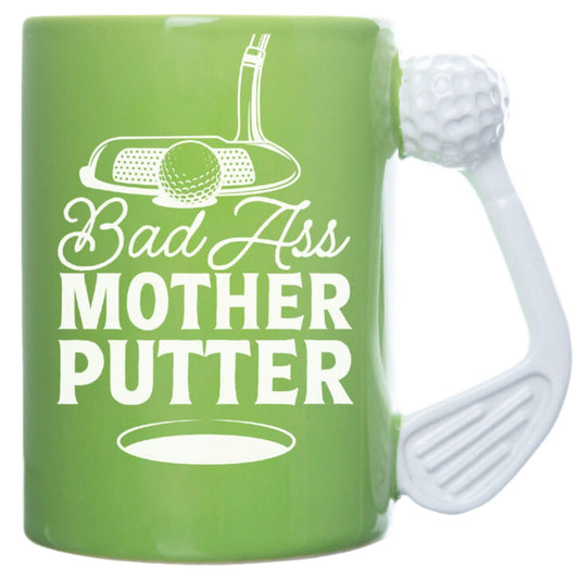 Golf Mug Badass Mother Putter 18 oz. - 1st Stop Marshall's Health Shop, Gift Shop! - Heath and Natural Therapy New Brighton Christchurch - Naturopath