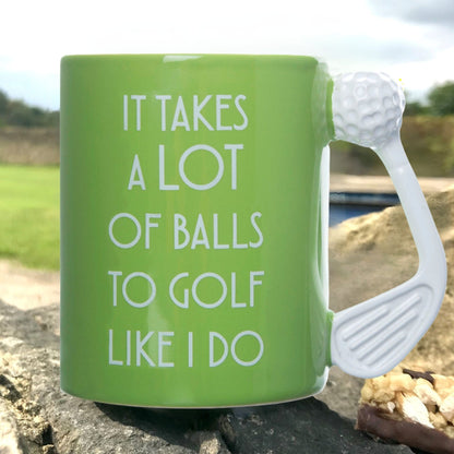 Golf Mug Takes A Lot Of Balls - 1st Stop Marshall's Health Shop, Gift Shop! - Heath and Natural Therapy New Brighton Christchurch - Naturopath